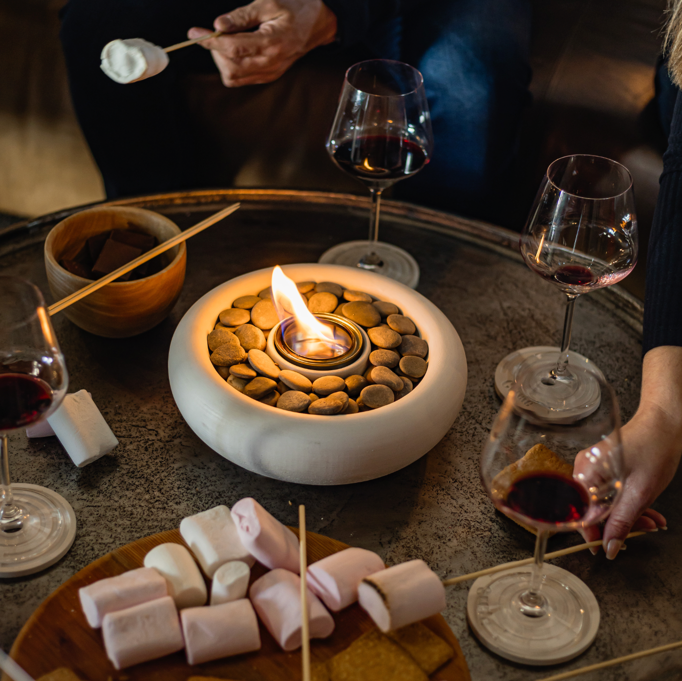 Pebble Fire Bowl Fire Pit (scroll to 2nd image for video)